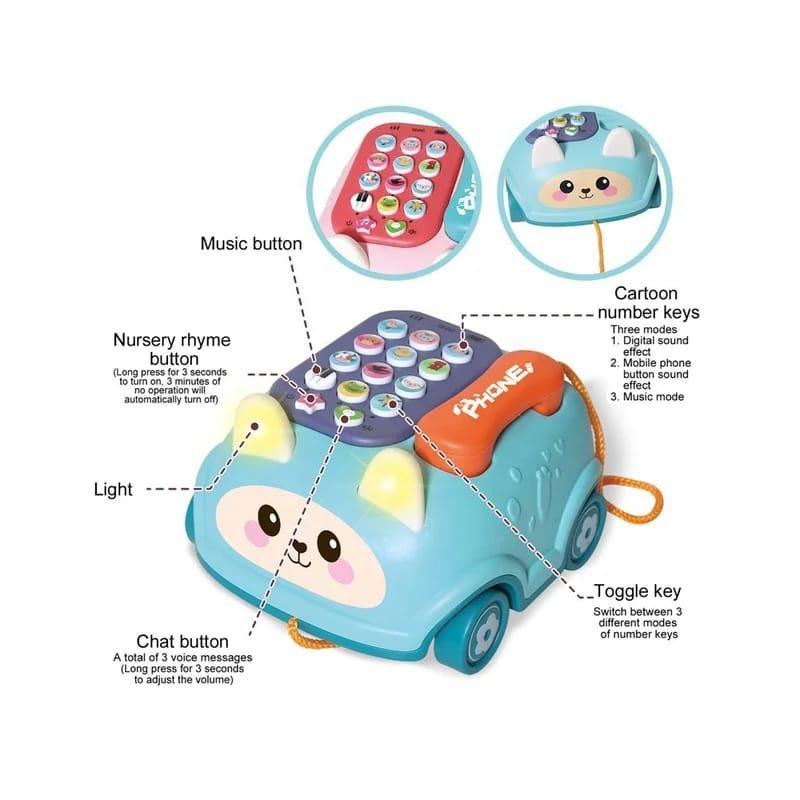 Kids Puzzle Rabbit Musical Telephone Car
