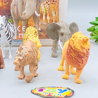 23Pcs Kids Wild Animal World Toy With Storage Box
