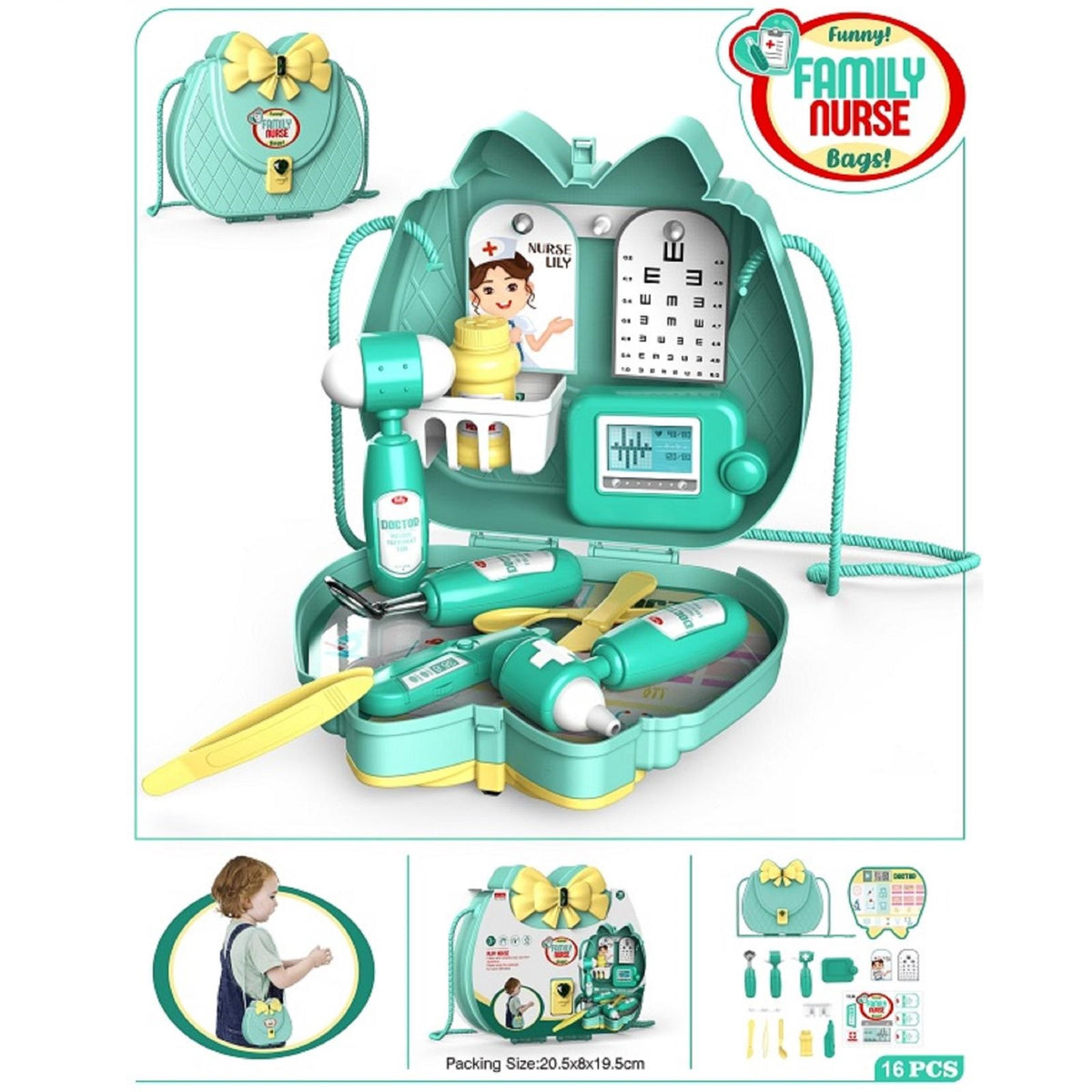 Funny Family Nurse Shoulder Bag - 16 Pcs