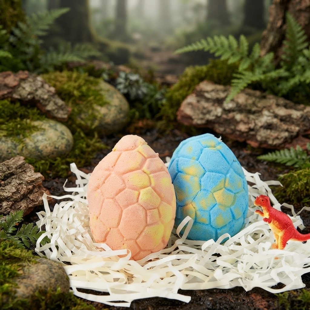 2Pcs Kids Dinosaur Bath Bombs With Surprise Inside