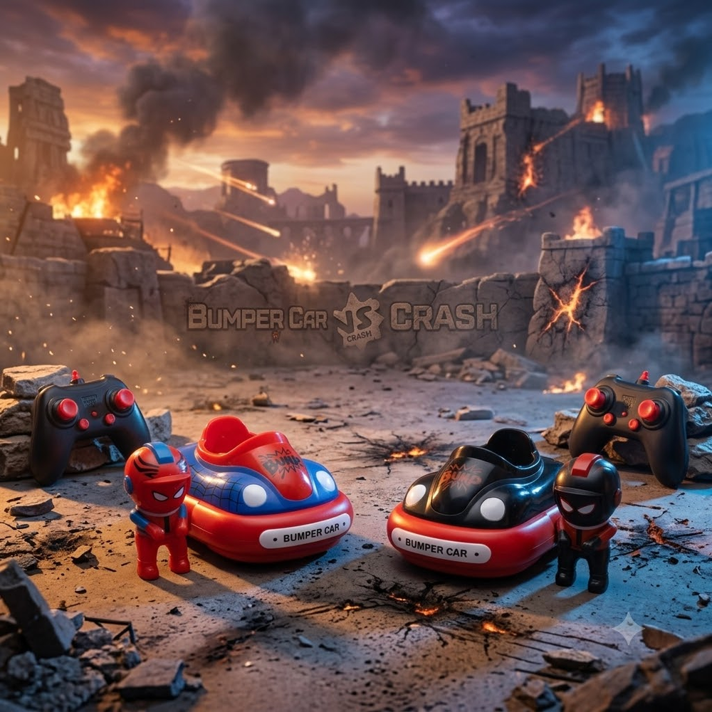 2Player RC Spiderman Themed Bumper Car