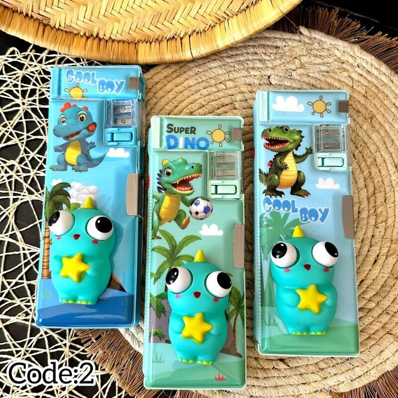 3D Dino Squishy Pop Eyes Magnetic Geometry Box