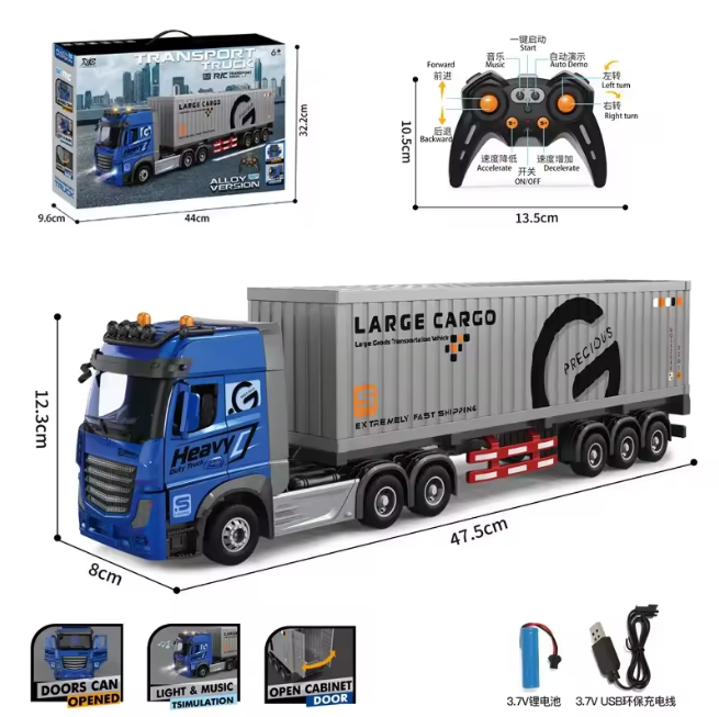 1:24 RC 2.4GHz Diecast Large Transport Truck