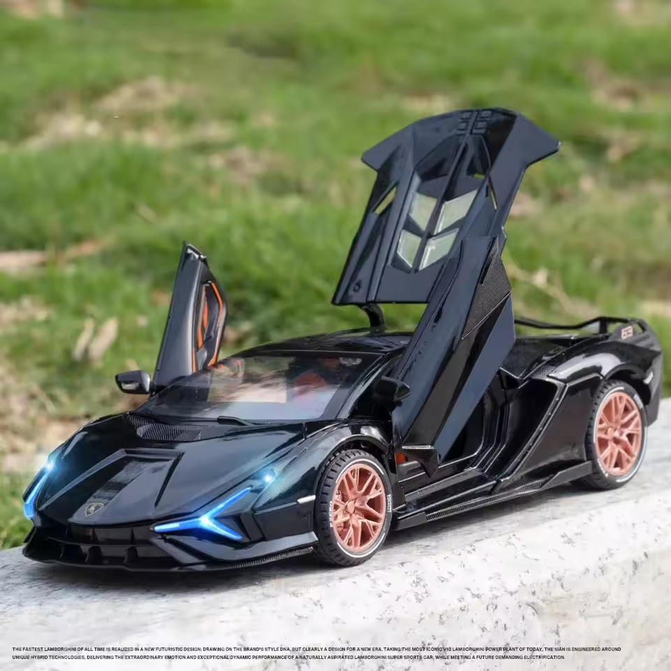 1:24 Diecast Lamborghini Sian FKP37 Model Car With Smoke