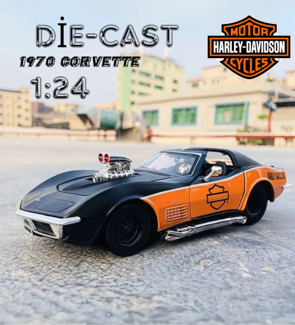 1/24 Maisto Diecast 1970 Harley-Davidson Corvette