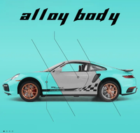 1:32 Diecast Porsche 911 Model With Acrylic Display Box - Aqua Blue