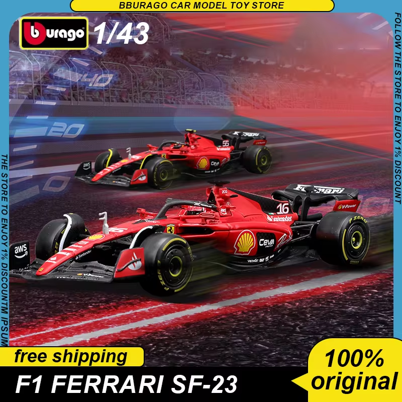 1:43 Diecast Bburago Ferrari F1-75 Model Car