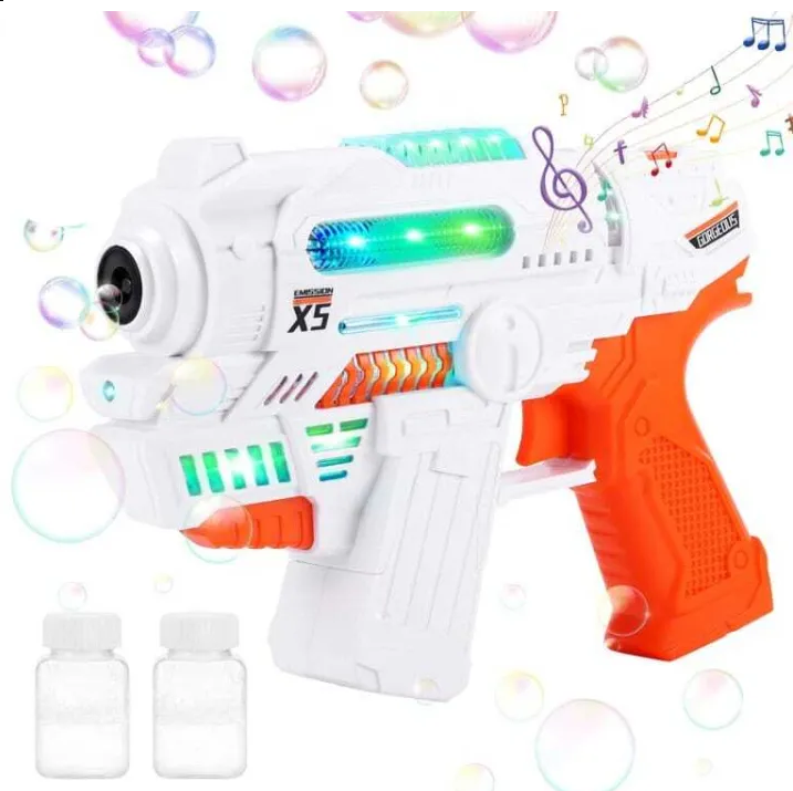 Battery Operated Colorful Bubble Gun With Light & Music