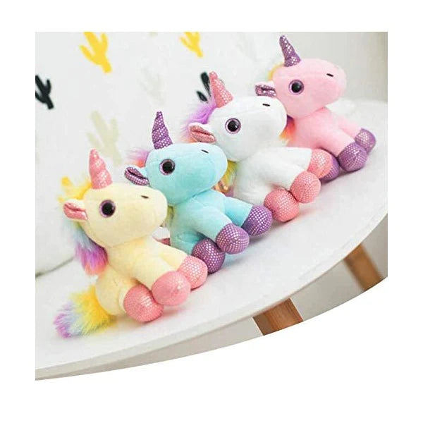 Cute Unicorn Stuffed Keychain - 1Pc