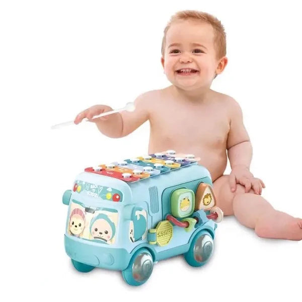 Sobebear Baby Musical Xylophone & Puzzle Bus