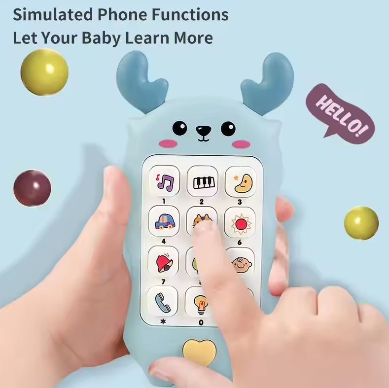 Kids Deer Design Puzzle Mobile Phone With Lights