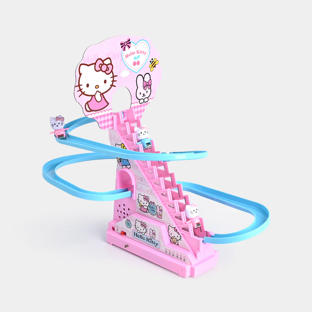Electric Hello Kitty Slide Racing Track Set With Lights & Music