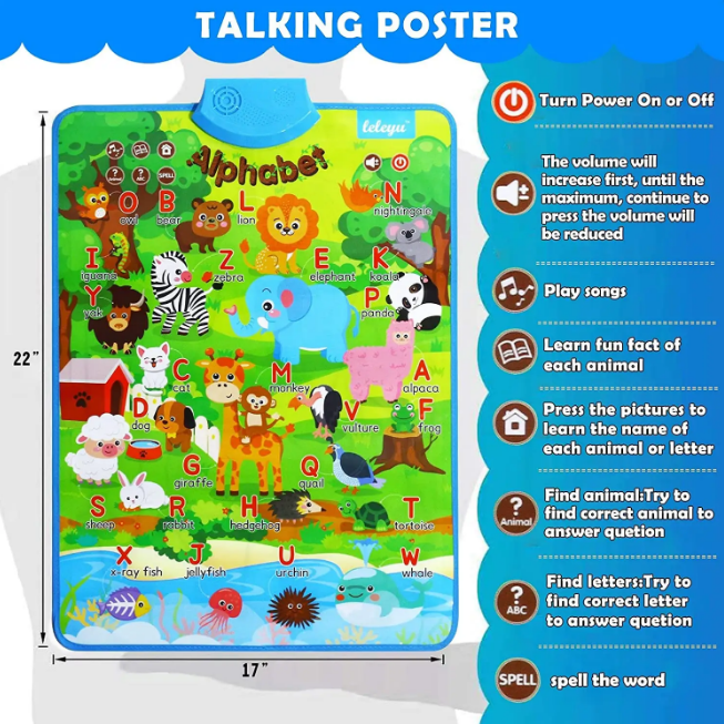 Electronic Talking Poster Alphabet Learning Wall Chart