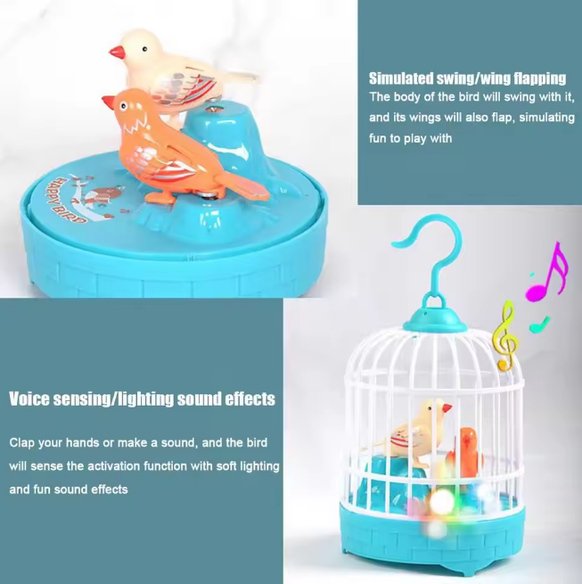 Hand Sensored Repeating Function Bird Cage Toy