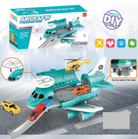 ABS Inertial Aircraft Toy With 4Pcs Vehicles
