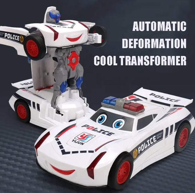 Electronic Deformation Police Car With Light & Sound