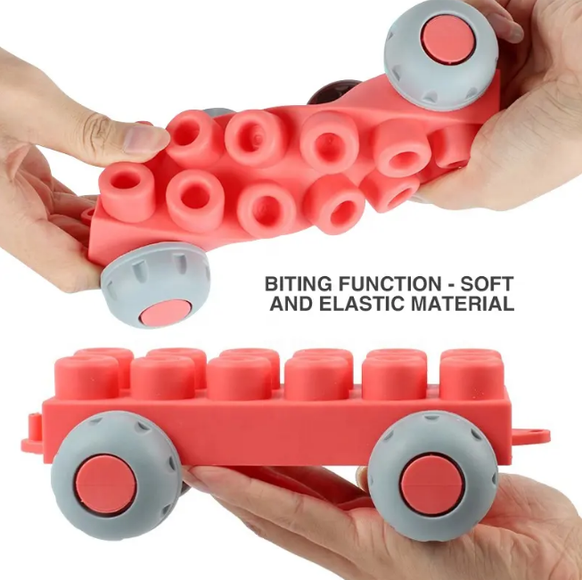 40Pcs Soft Rubber Building Blocks