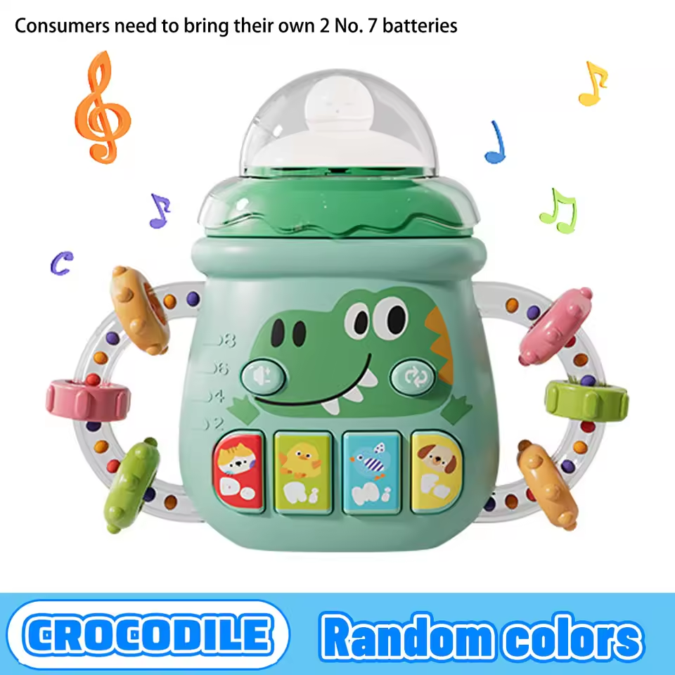 Baby Mini Cartoon Musical Bottle With Lights