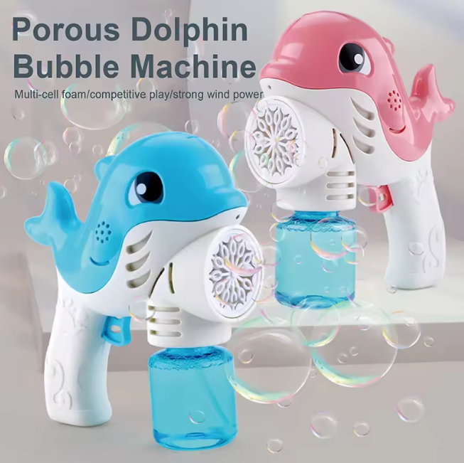 Cute Dolphin Colorful bubble Gun