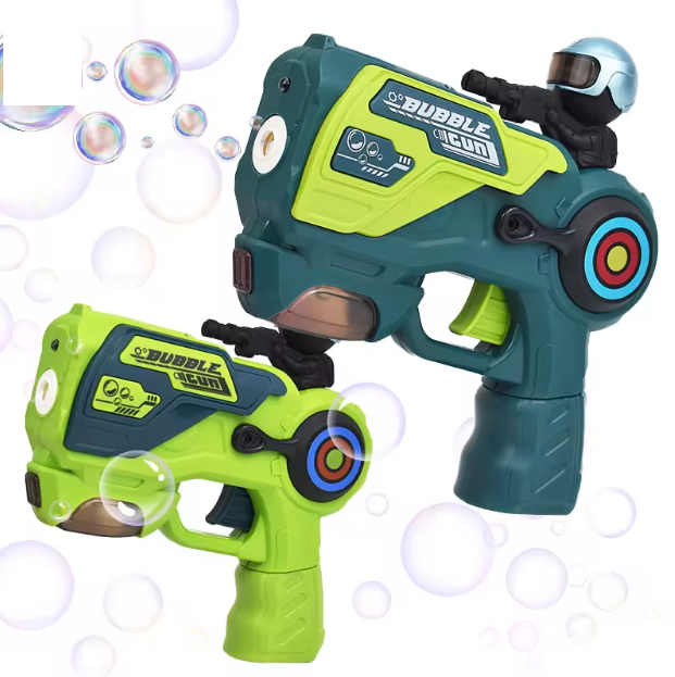 Electric Cool Lighting Space Bubble Gun With Sound