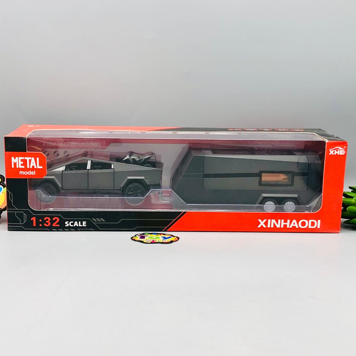 1:32 Diecast Tesla Cyber Truck With Trailer