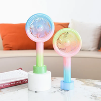 Rechargeable Colorful Desktop Fan With Lights
