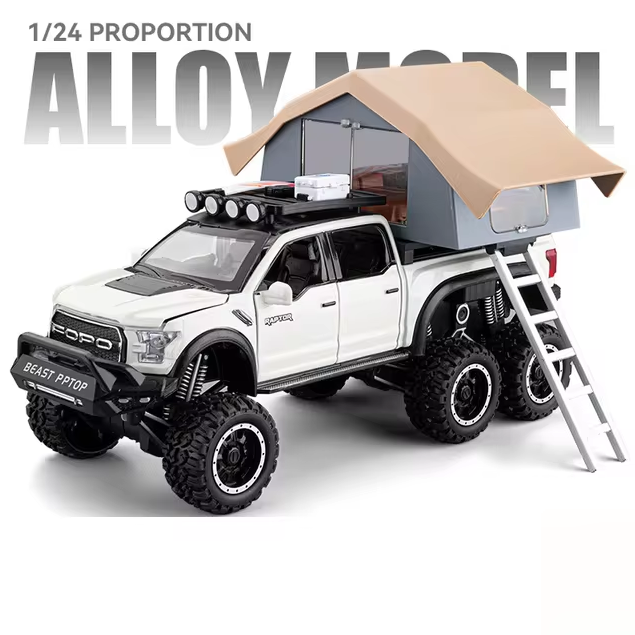 1:24 Diecast Ford Raptor F150 Camping Truck