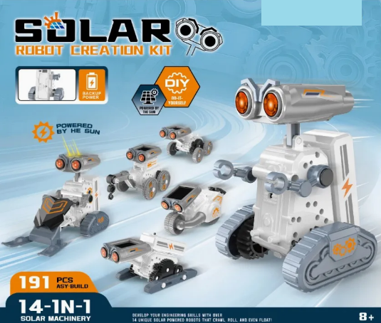 14in1 DIY Solar Power Robot Lego Bricks Set - 191Pcs