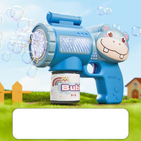 Cute Hippo Animal Colorful Bubble Gun