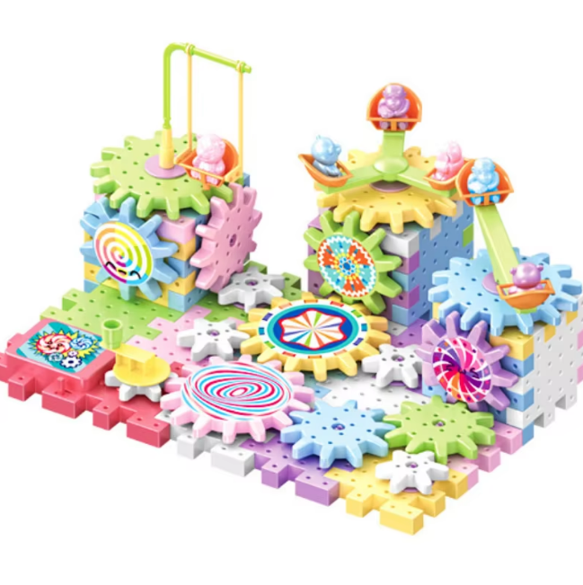 116Pcs DIY Electric Gear Spinning Building Blocks