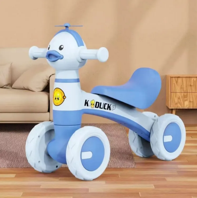 Duck Ride-on Baby Foot To Floor Balance Bike - Blue