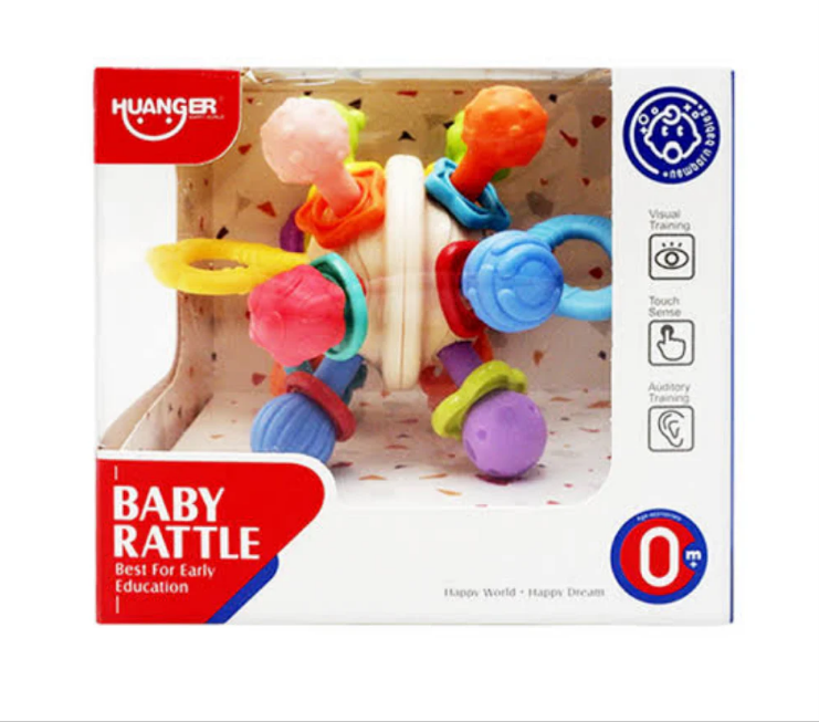 Huanger Premium Baby Rattle & Teether Grip Ball