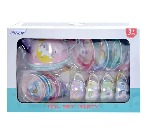 14Pcs Unicorn Metal Tea Set For Kids