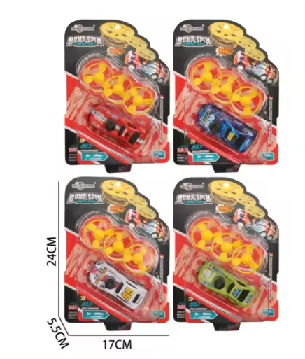 Catapult Friction Bump Spin Metal Car Toy
