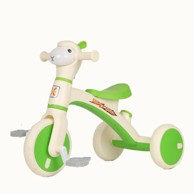 Kids Alpaca Themed Ride-on Tricycle With Light & Music - Green