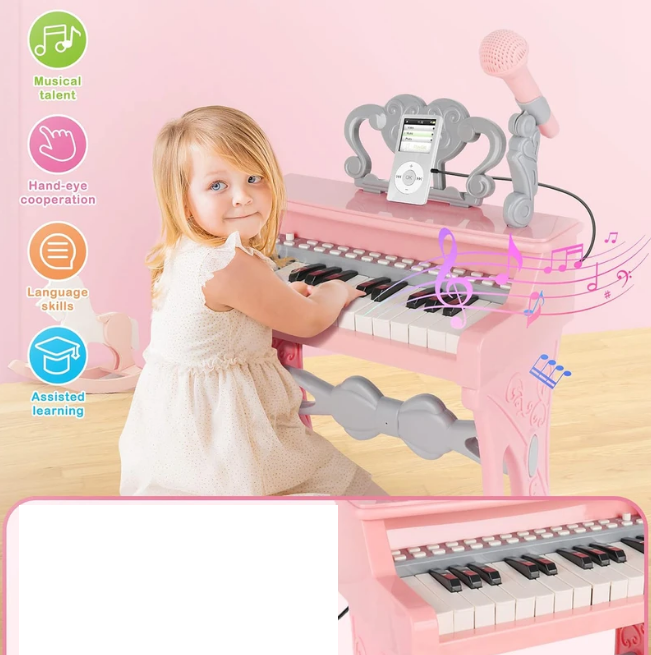 25 Keys Electronic Piano Pat Into Wonderful Music - Pink