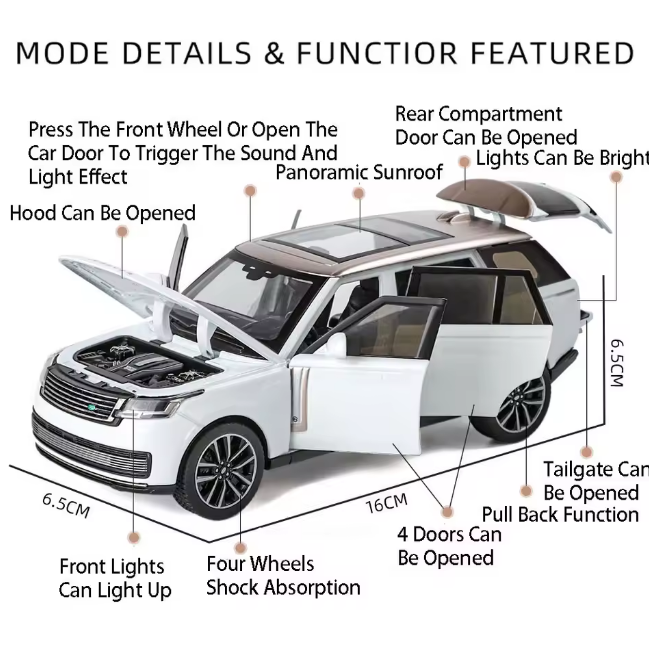1:32 Diecast Range Rover SV2022 Model Car