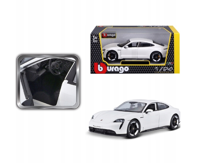 Bburago 1:24 Diecast Porsche Taycan Turbo S - White