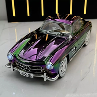 1:24 Diecast Classic Benz 300SL Crystal Color Model Car