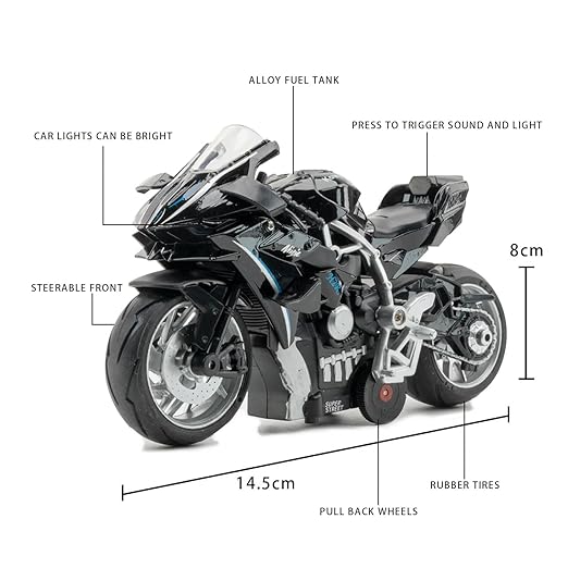 1:12 Mini Diecast Kawasaki Model Bike