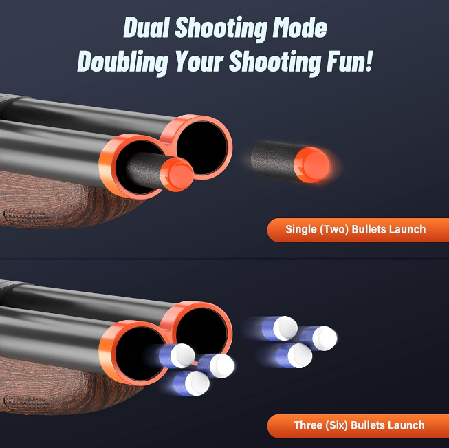 Manual Classic Double-Barrel Soft Bullet Shooting Gun
