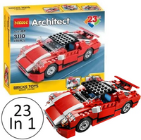 23in1 DIY Architect Super Speedster Bricks Set - 278+Pcs