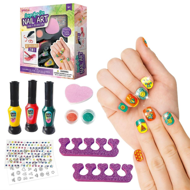 DIY 2in1 Nail Art Kit With Pen & Brush