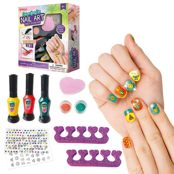 DIY 2in1 Nail Art Kit With Pen & Brush