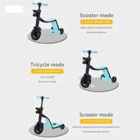 2in1 Kids Scooter & Convertible Tricycle - Blue