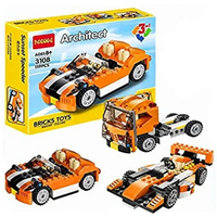 DIY 3in1 Sunset Speeder Lego Bricks Set - 119+Pcs