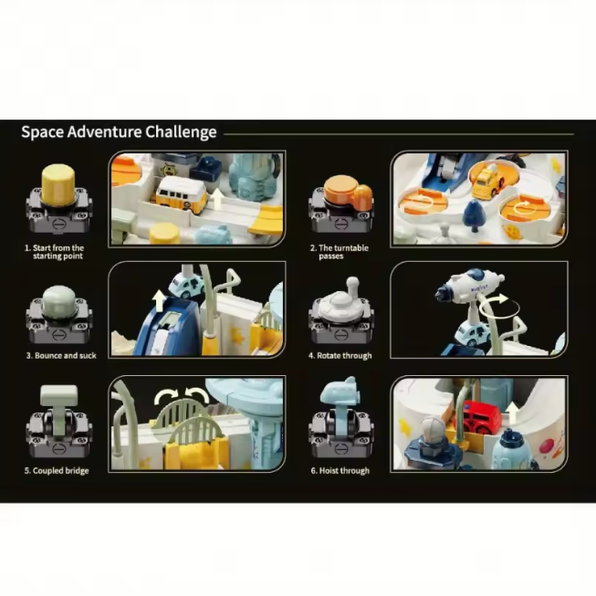 2in1 Space Adventure Marble Runway Track Set