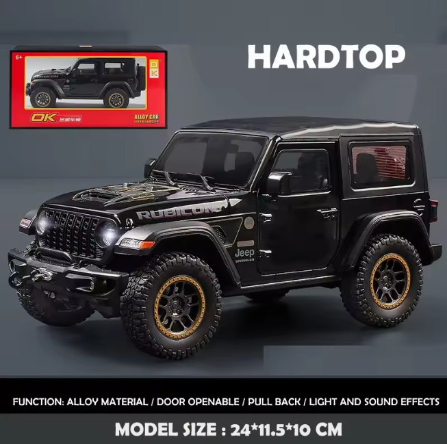 1:18 Diecast Rubicon Wrangler Jeep Model
