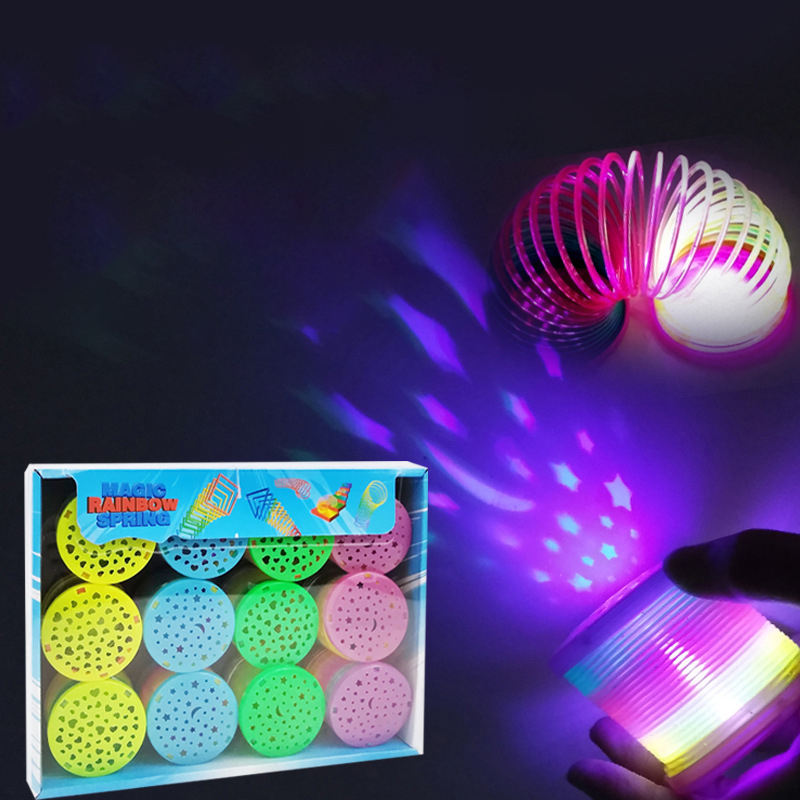 1Pcs Kids Magic Rainbow Spring With Light