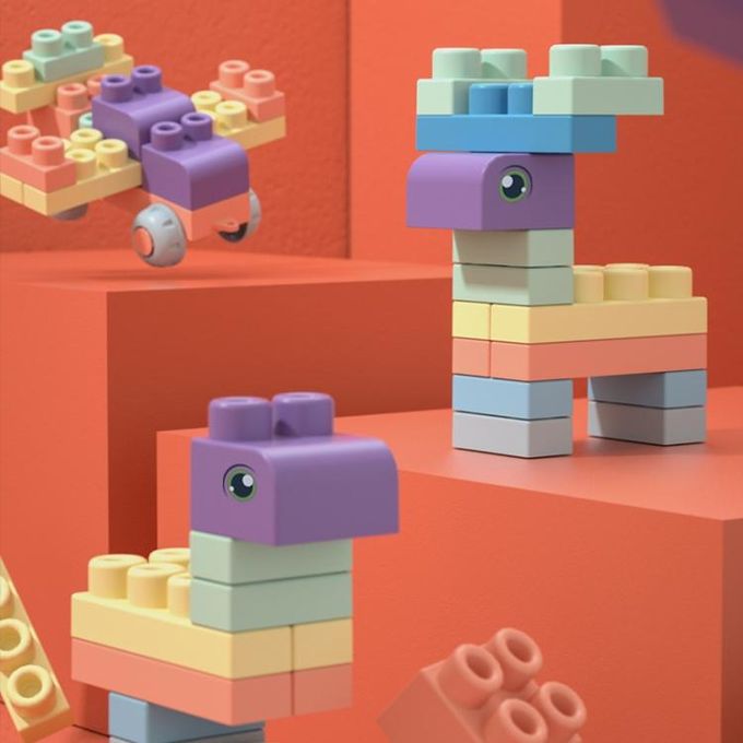 40Pcs Soft Rubber Building Blocks